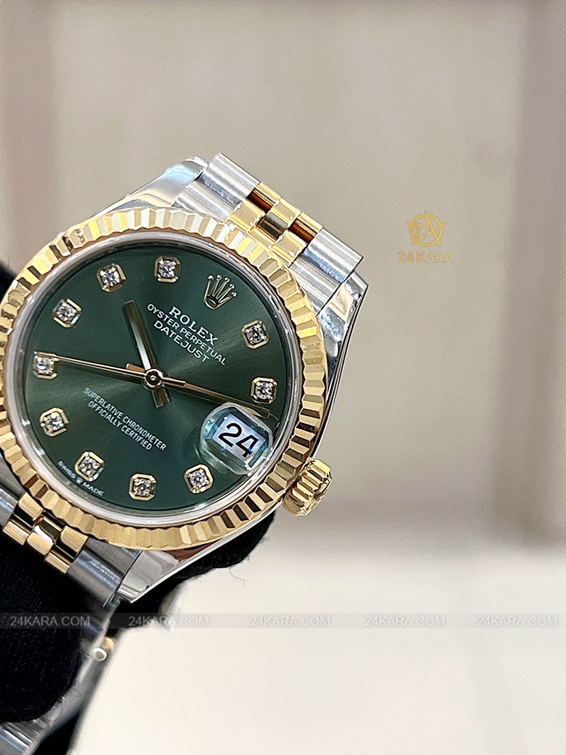 Đồng hồ Rolex Datejust 31 M278273-0030 278273-0030 Vàng Kim 18ct Mặt Xanh Olive Kim cương - Lướt