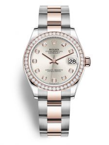 Đồng hồ Rolex Datejust 31 M278381RBR-0015 278381RBR-0015 Oystersteel, vàng Everose và kim cương