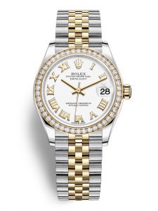 Đồng hồ Rolex Datejust M278383RBR-0002 278383RBR-0002 Oystersteel vàng vàng và kim cương mặt số trắng