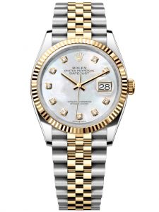 Đồng hồ Rolex Datejust M126233-0023 126233-0023 Oystersteel và vàng vàng, mặt số khảm trai kim cương