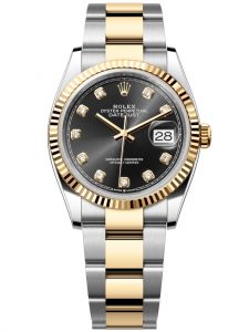 Đồng hồ Rolex Datejust M126233-0022 126233-0022 Oystersteel và vàng vàng mặt số đen sáng kim cương