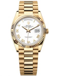 Đồng hồ Rolex Day-Date M128238-0076 128238-0076 vàng vàng, mặt số trắng - Mẫu mới 2020