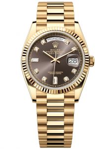 Đồng hồ Rolex Day-Date M128238-0022 128238-0022 vàng vàng, mặt số ghi đậm kim cương