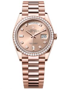 Đồng hồ Rolex Day-Date M128345RBR-0009 128345RBR-0009 vàng Everose và kim cương mặt số hoa hồng kim cương