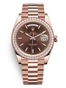 Đồng hồ Rolex Day-Date 40 M228345RBR-0005 228345RBR-0005 vàng Everose và kim cương