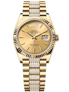 Đồng hồ Rolex Day-Date M128238-0046 128238-0046 vàng vàng mặt số champagne