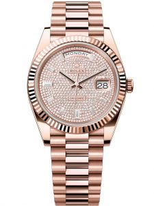 Đồng hồ Rolex Day-Date M228235-0036 228235-0036 vàng Everose, mặt số kim cương