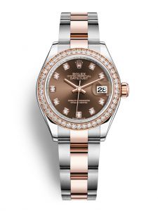 Đồng hồ Rolex Lady-Datejust M279381RBR-0012 279381RBR-0012 Oystersteel vàng Everose và kim cương