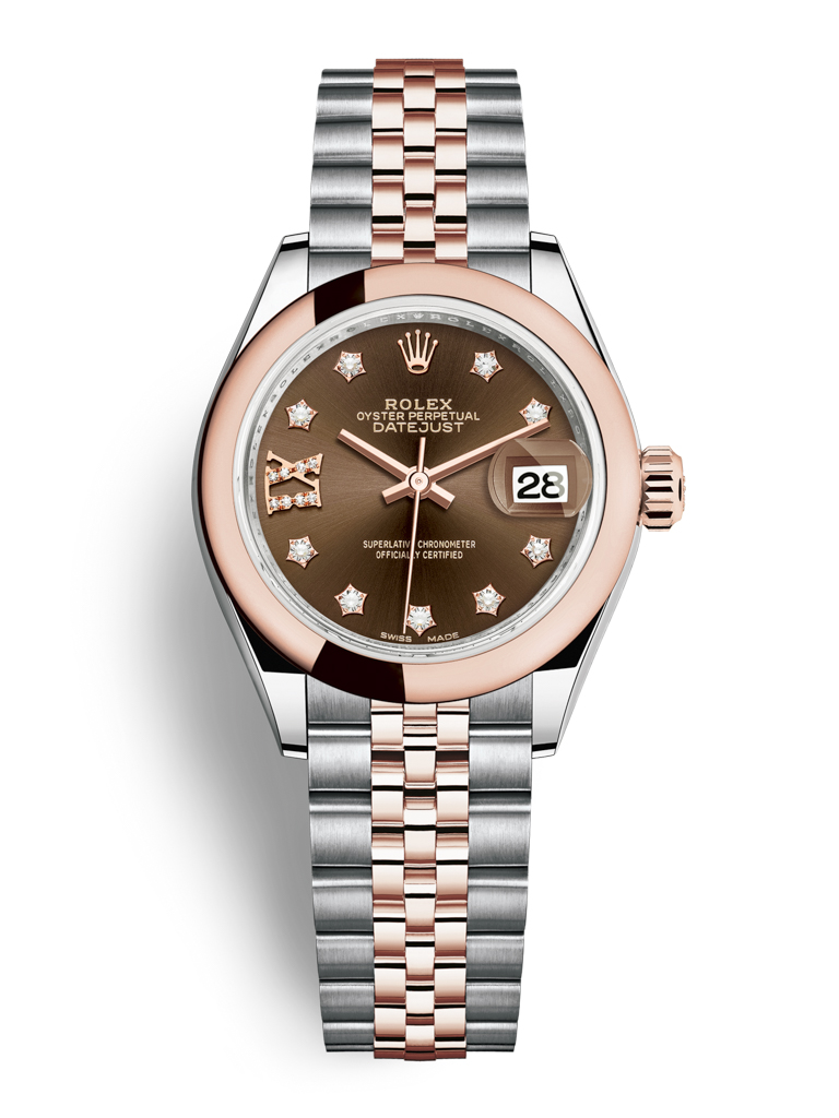 Đồng hồ Rolex Lady-Datejust 279161-0003 Oystersteel và vàng Everose