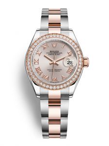 Đồng hồ Rolex Lady-Datejust M279381RBR-0006 279381RBR-0006 Oystersteel vàng Everose và kim cương