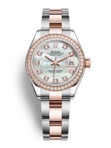 Đồng hồ Rolex Lady-Datejust M279381RBR-0014 279381RBR-0014 Oystersteel vàng Everose và kim cương