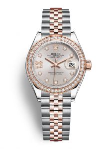 Đồng hồ Rolex Lady-Datejust M279381RBR-0019 279381RBR-0019 Oystersteel vàng Eversose và kim cương