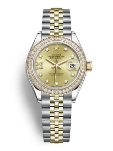 Đồng hồ Rolex Lady-Datejust M279383RBR-0021 279383RBR-0021 Oystersteel, vàng vàng và kim cương - Lướt