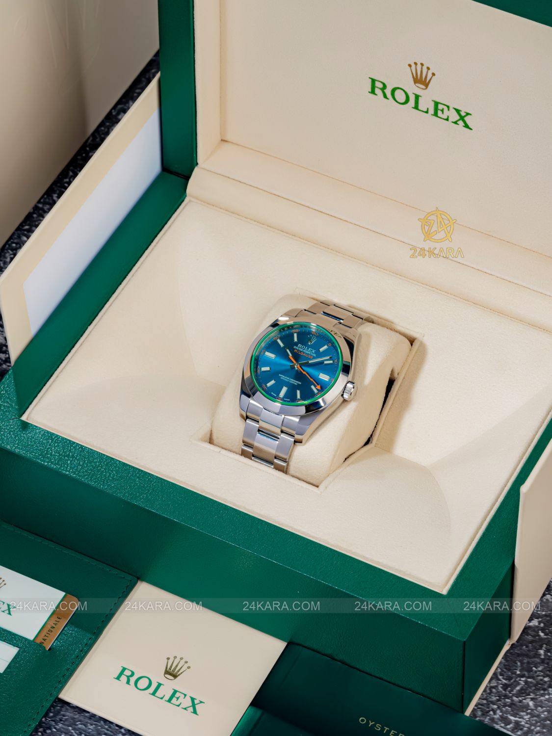 Đồng hồ Rolex Milgauss Z-Blue M116400GV-0002 116400GV-0002 Kính Xanh Mặt Số Xanh Chống Từ - lướt