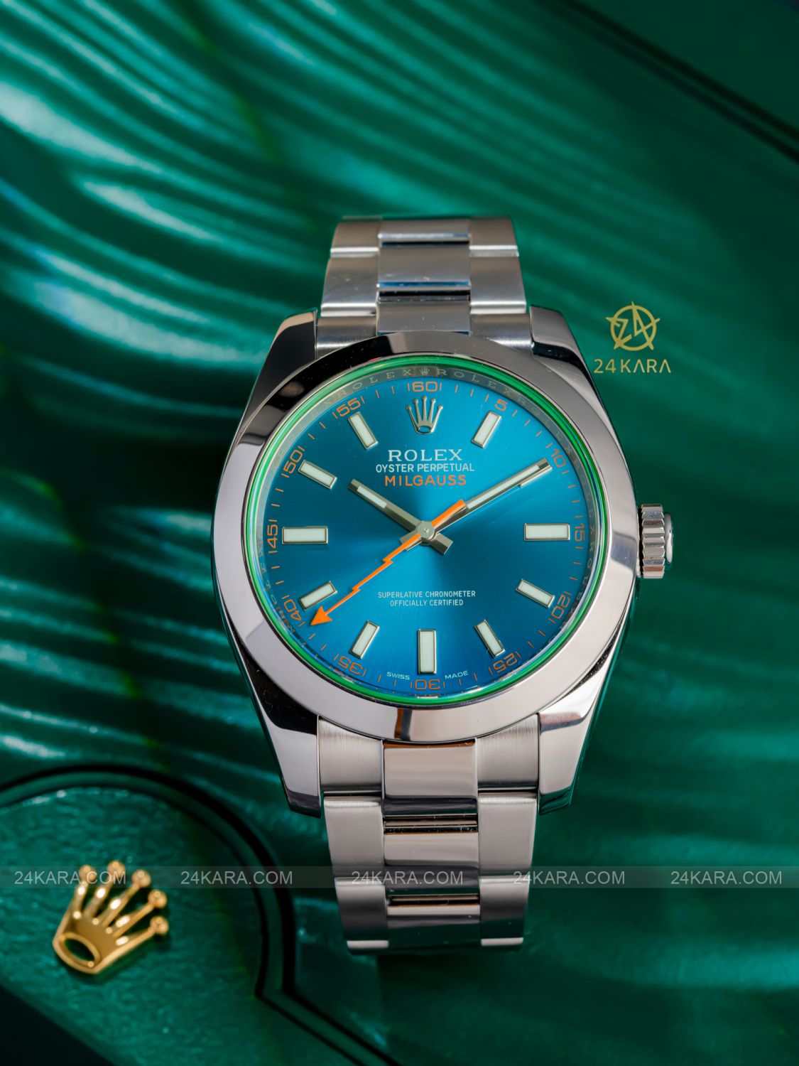 Đồng hồ Rolex Milgauss Z-Blue M116400GV-0002 116400GV-0002 Kính Xanh Mặt Số Xanh Chống Từ - lướt