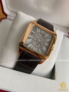 Đồng hồ Cartier Santos Dumont 18Kt Rose Gold Power Reserve Galvanic Grey 3596 W2020068 (lướt)