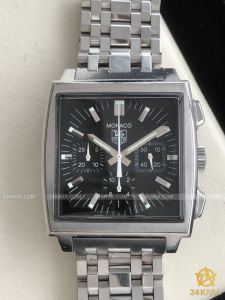 Đồng hồ TAG Heuer Monaco Chronograph Black with bracelet CW2111 (lướt) 