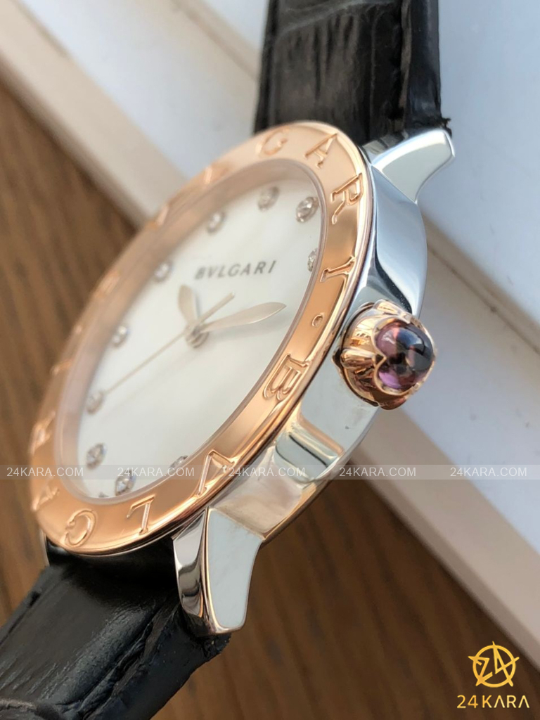 Đồng hồ Bulgari White Mother of Pearl Diamond Dial BBL P 37 SG (lướt)