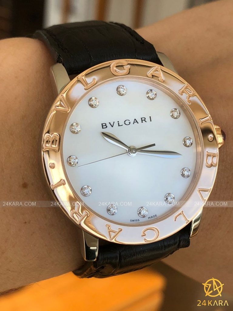 Đồng hồ Bulgari White Mother of Pearl Diamond Dial BBL P 37 SG (lướt)