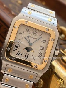 Đồng hồ Cartier Santos Galbeeb Moon Phase Steel & Gold 2457 119902 (lướt) 