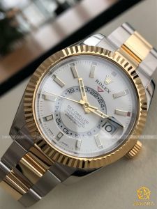 Đồng hồ Rolex Sky Dweller Steel & Yellow Gold White Dial M326933 - Lướt