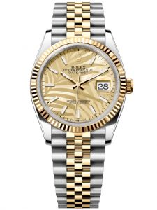 Đồng hồ Rolex Datejust M126233-0037 126233-0037 Oystersteel và vàng vàng, mặt số họa tiết cây cọ vàng - Mẫu mới 2021