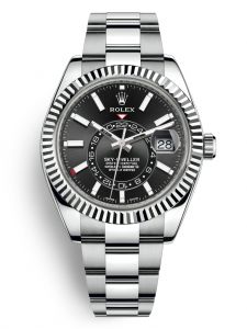 Đồng hồ Rolex Sky-Dweller M326934-0005 326934-0005 Annual Calendar mặt số đen bezel vàng trắng - lướt