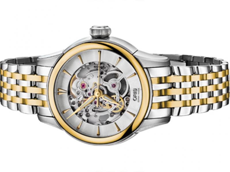 ng h Oris Artelier Skeleton Gold 73476704351MB