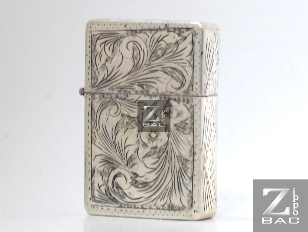 MS 180. Zippo bạc khối Italy phom vuông, hoa văn Venetian - 1960s