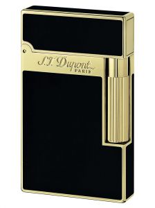 Bật lửa S.T Dupont Ligne 2 Lacquered Black 016884 Vàng - Men sơn mài đen tuyền