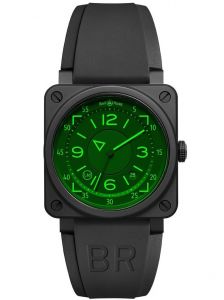 Đồng hồ Bell&Ross BR03-92 HUD BR03-92-HUD-CE/SRB black matte ceramic Gốm đen sần Phiên bản giới hạn 999