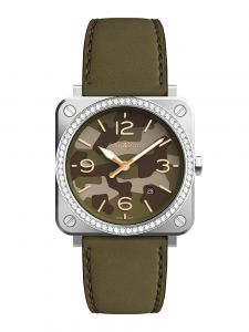 Đồng hồ Bell&Ross Br S Green Camo Diamonds BRS-CK-ST-LGD/SCA