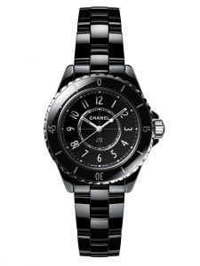 Chanel Ladies Mademoiselle J12 Acte II Steel 33mm Black Dial Watch  Reference H6479  Happy Jewelers