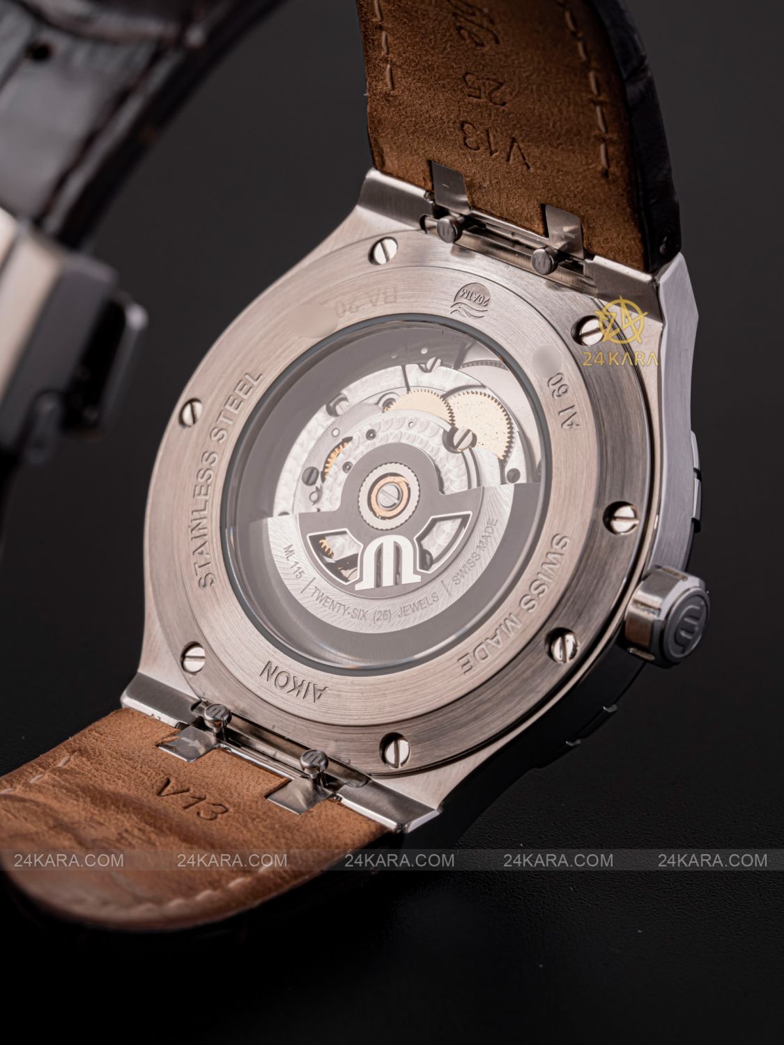 Đồng hồ Maurice Lacroix Aikon AI6008-SS001-331-1 Mặt Số Nâu Xám Automatic Date - lướt