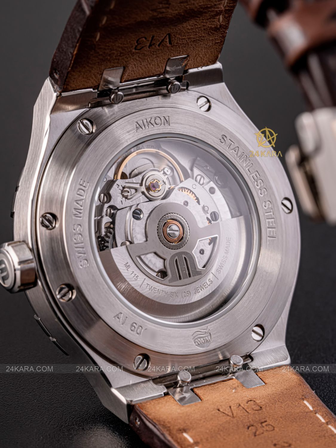 Đồng hồ Maurice Lacroix Aikon AI6008-SS001-331-1 Mặt Số Nâu Xám Automatic Date - lướt