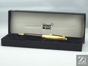 MS B.58 - Bút Montblanc Meisterstuck 144 bi xoay, nắp Bạc khối Mạ vàng, thân bút nâu - Đẹp hoàn hảo