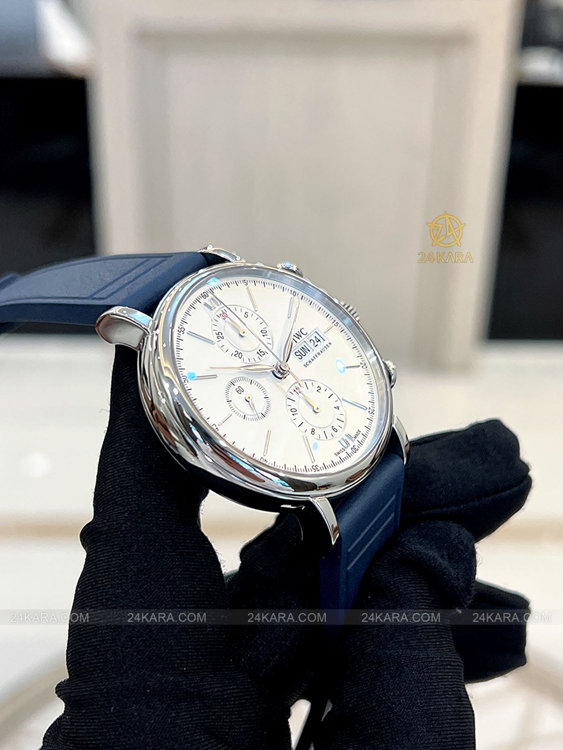 Đồng hồ IWC Portofino Chronograph IW391027 Mặt Số Mạ Bạc 42 - Lướt
