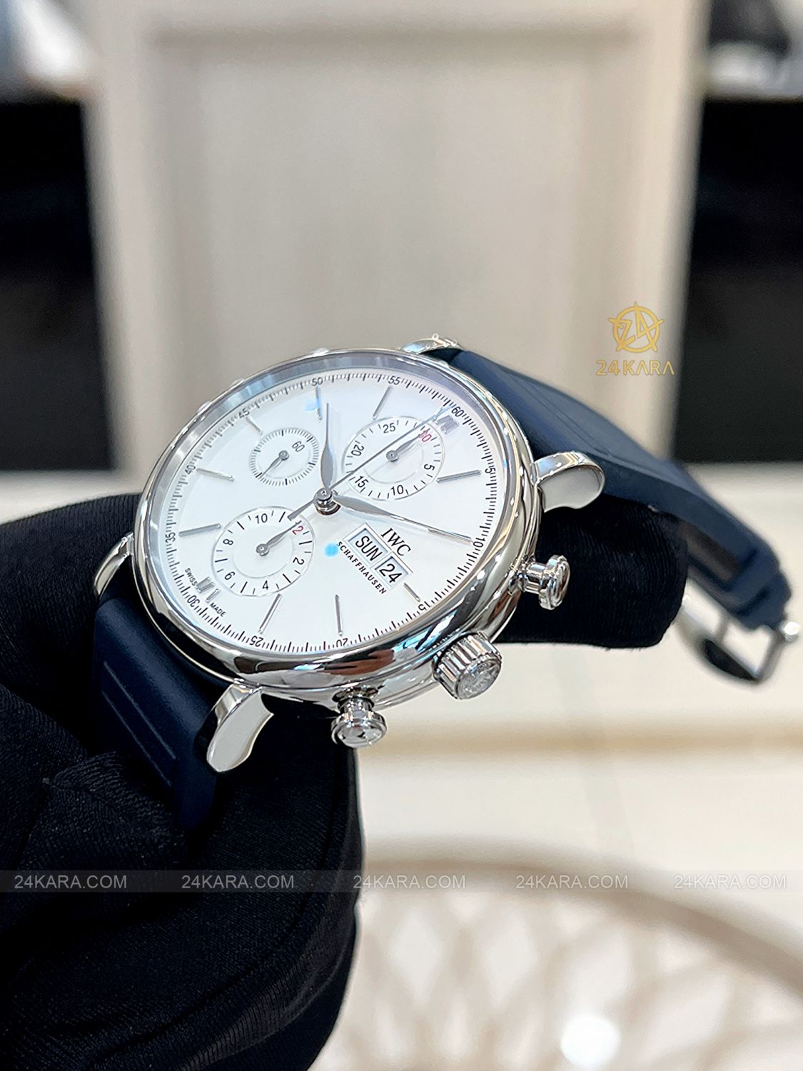 Đồng hồ IWC Portofino Chronograph IW391027 Mặt Số Mạ Bạc 42 - Lướt