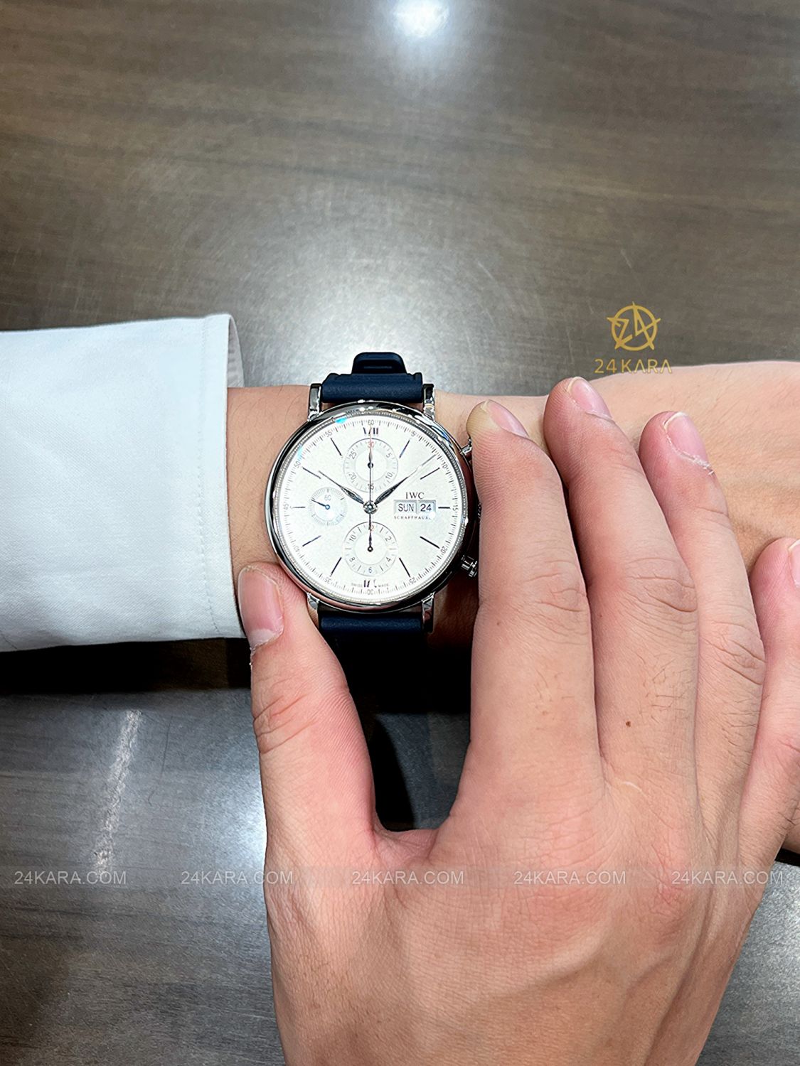 Đồng hồ IWC Portofino Chronograph IW391027 Mặt Số Mạ Bạc 42 - Lướt