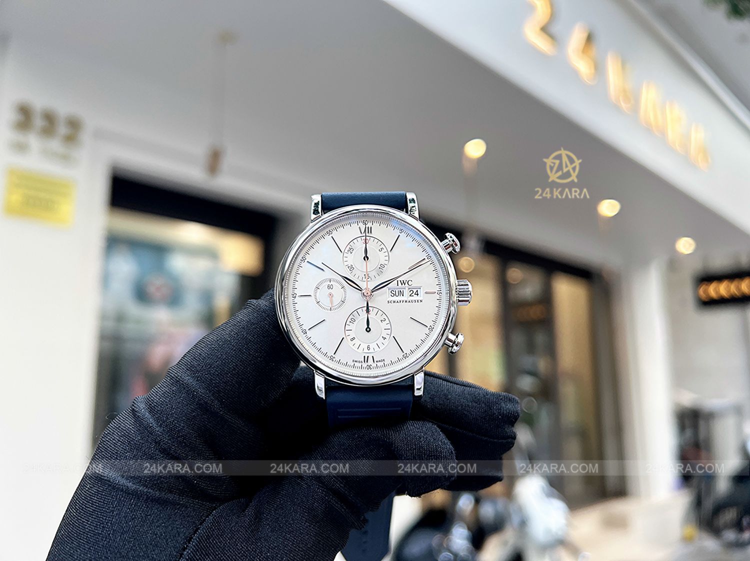 Đồng hồ IWC Portofino Chronograph IW391027 Mặt Số Mạ Bạc 42 - Lướt