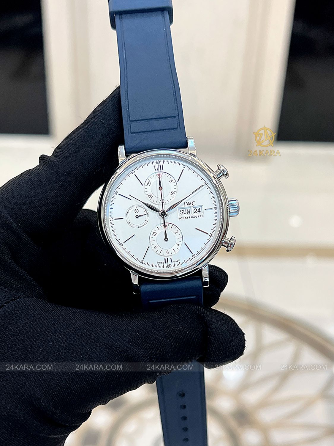 Đồng hồ IWC Portofino Chronograph IW391027 Mặt Số Mạ Bạc 42 - Lướt