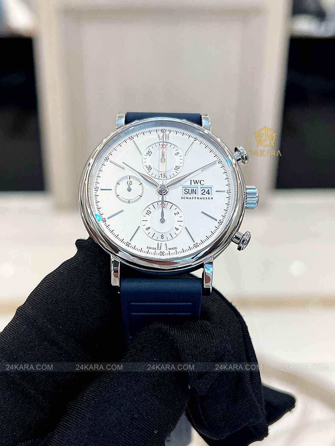 Đồng hồ IWC Portofino Chronograph IW391027 Mặt Số Mạ Bạc 42 - Lướt