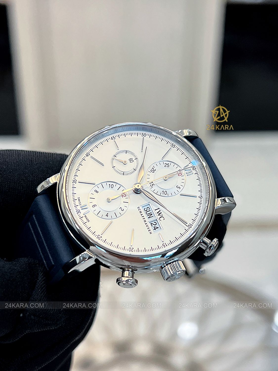 Đồng hồ IWC Portofino Chronograph IW391027 Mặt Số Mạ Bạc 42 - Lướt