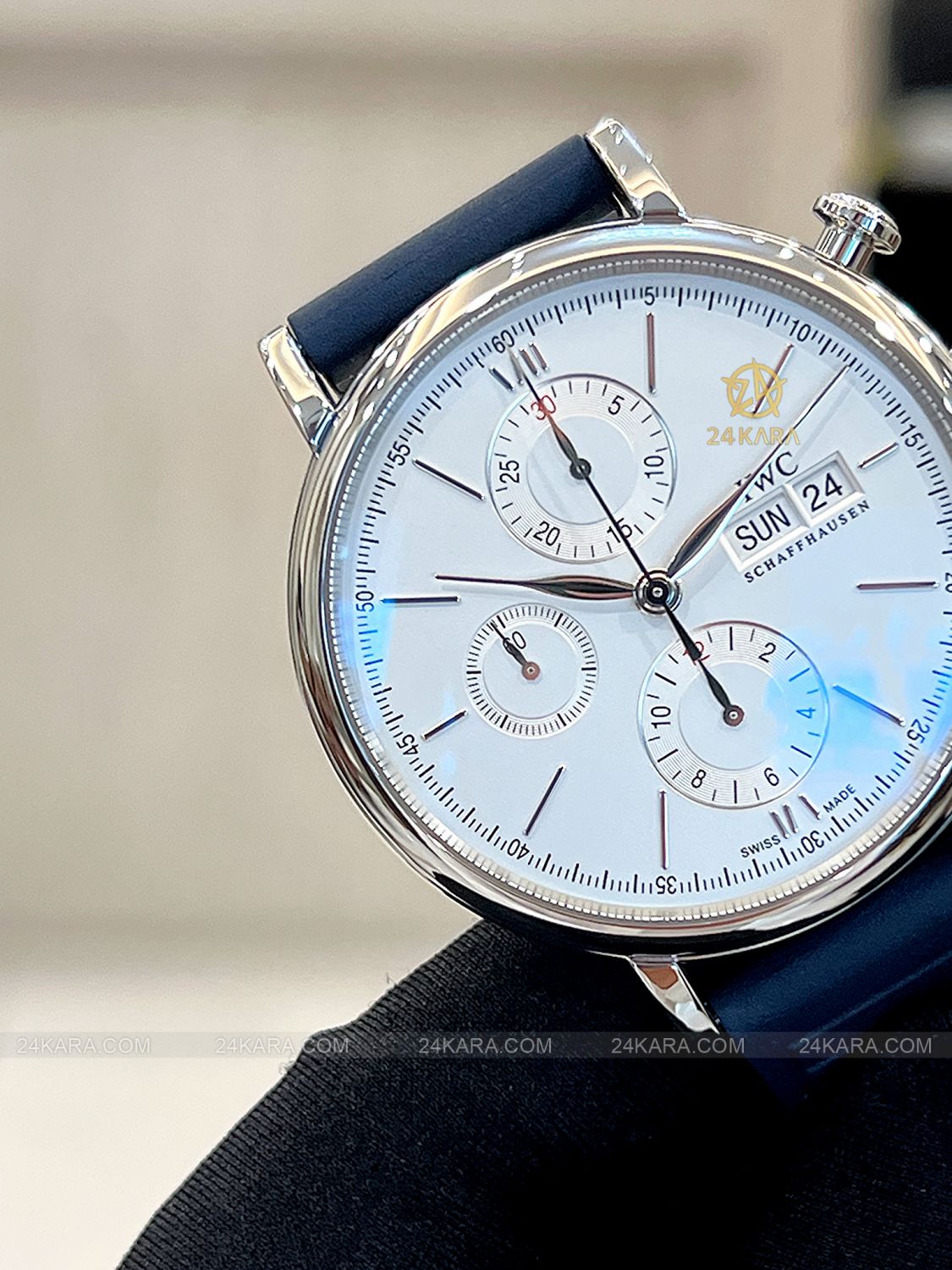 Đồng hồ IWC Portofino Chronograph IW391027 Mặt Số Mạ Bạc 42 - Lướt