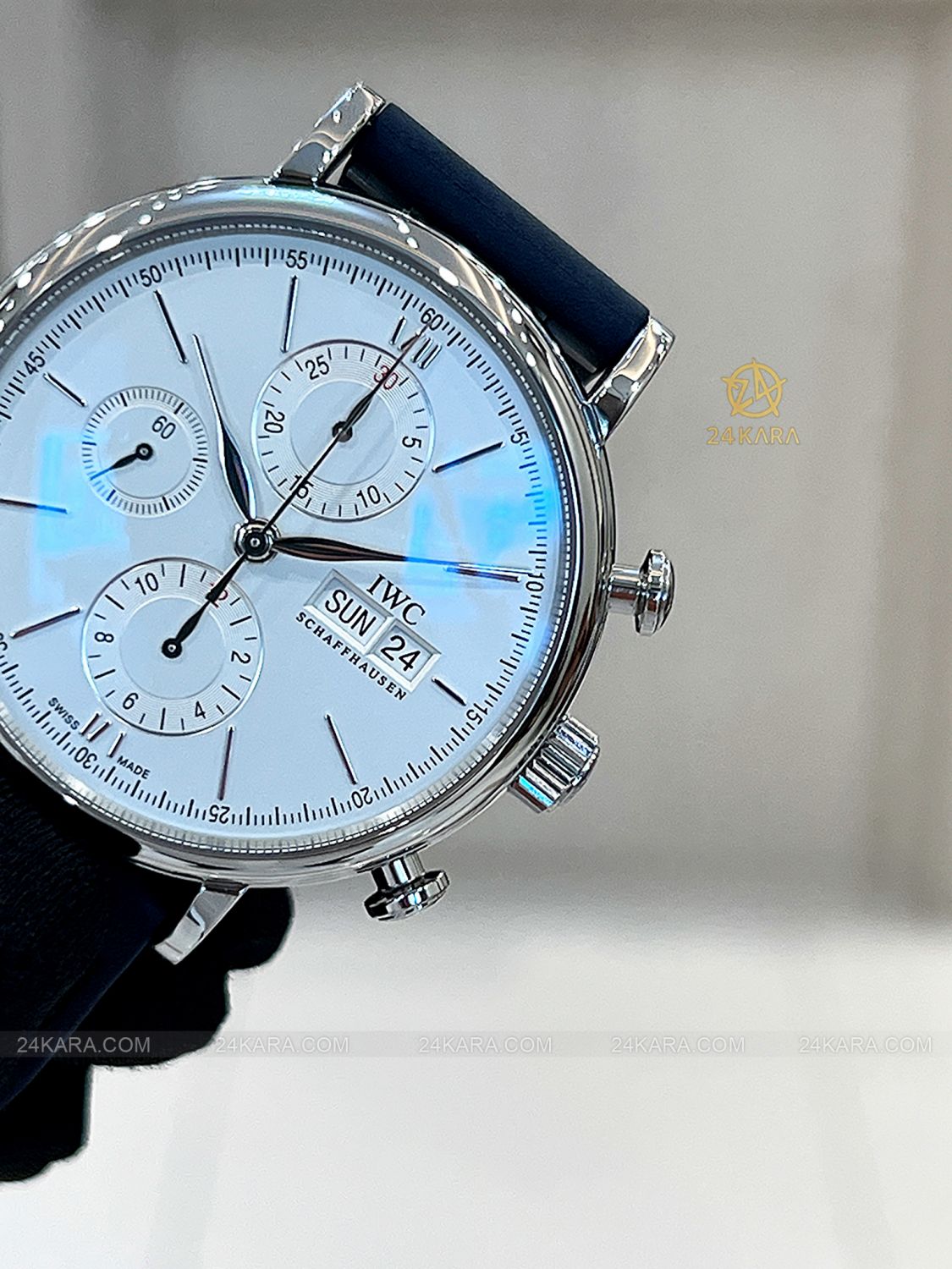 Đồng hồ IWC Portofino Chronograph IW391027 Mặt Số Mạ Bạc 42 - Lướt