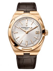 Đồng hồ Vacheron Constantin Overseas 41 Rose Gold 18K 4500V/000R-B127 mặt số trắng, dây da và dây cao su nâu