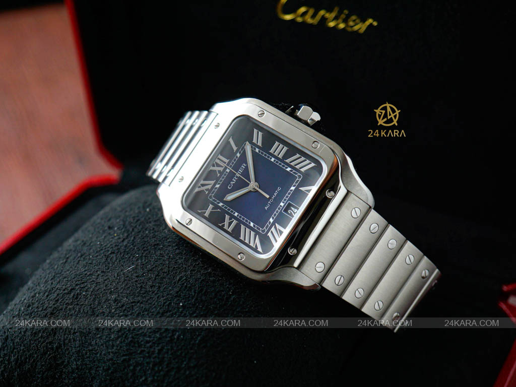 Đồng hồ Cartier Santos de Cartier Large Automatic Blue WSSA0030
