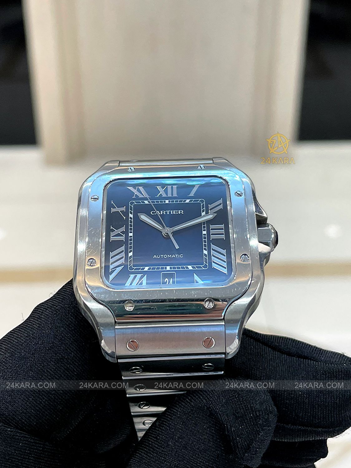 ng h Cartier Santos de Cartier Large Blue WSSA0030 L t