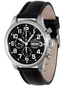 Đồng hồ Zeno Oversized Pilot Carbon Chrono Day-Date 8557TVDD-s1