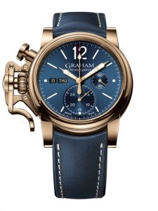 Đồng hồ Graham Chronofighter Vintage Bronze & Blue 2CVAK.U01A